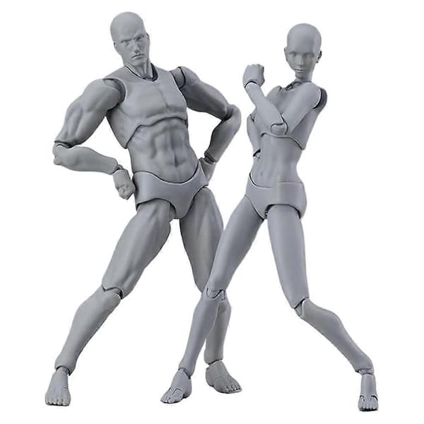 Leddet actionfigurmodell for stop motion og tegning B Grigio