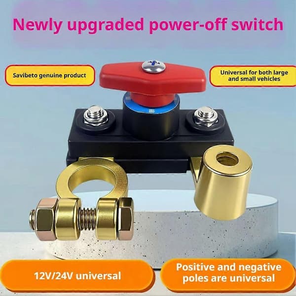 Universal batteri afbryder 12V 24V Bil Lastbil Autocamper Traktor Strømafbryder Copper