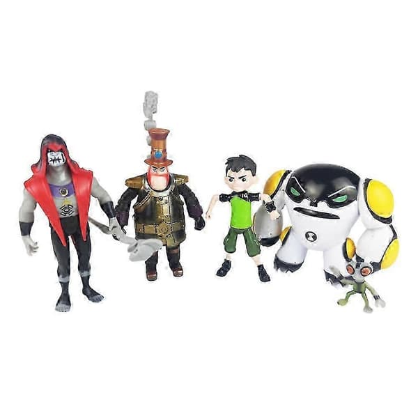9-pack Ben 10 Actionfigur Ben Tennyson Four Arms Grey Matter Heatblast Samlarfigurer Leksaker Barnpresenter 26s