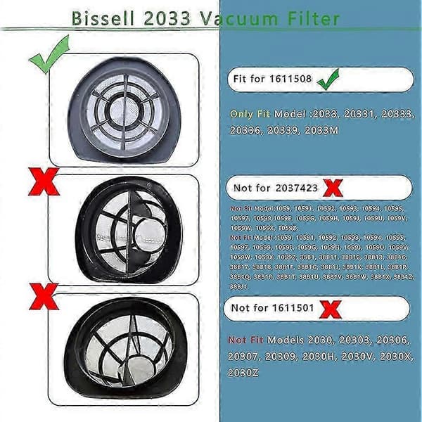 Støvsugerfilter Skumfilter til Bissell Letvægts Poseløs Støvsuger