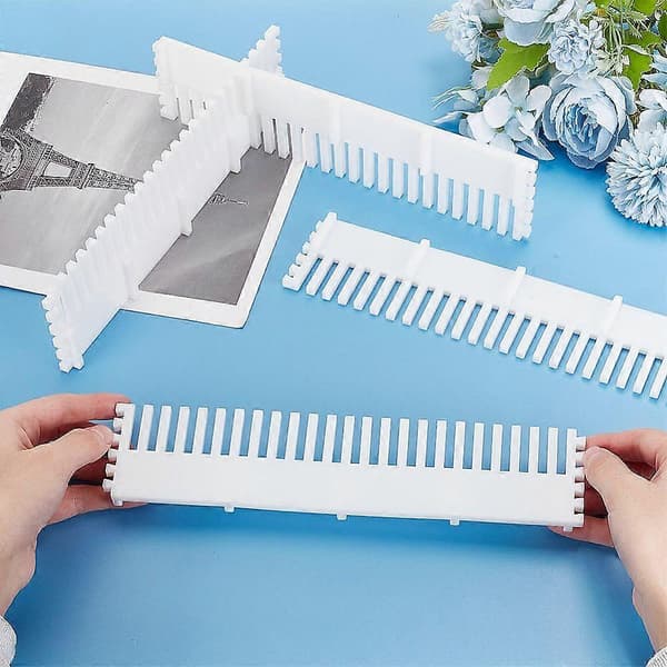 Rektangulär silikonform fast ram DIY-form hantverksverktyg vit 253x60x10mm