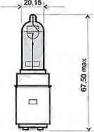 Scooterlampa Atv halogen 2-fas (blått ljus)