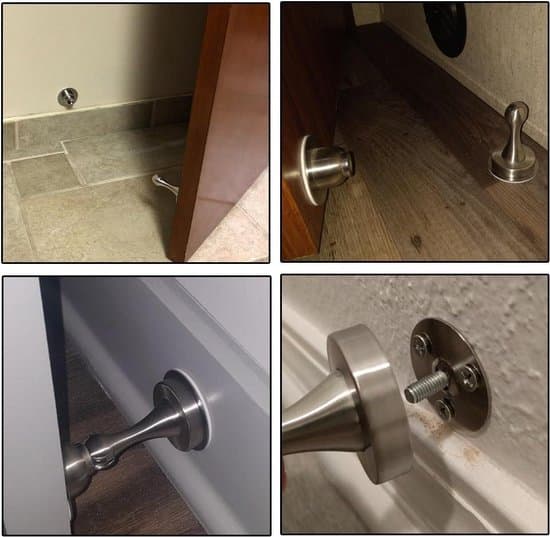 Dørstopper - magnetisk sølvfarget variant med sterk magnet
