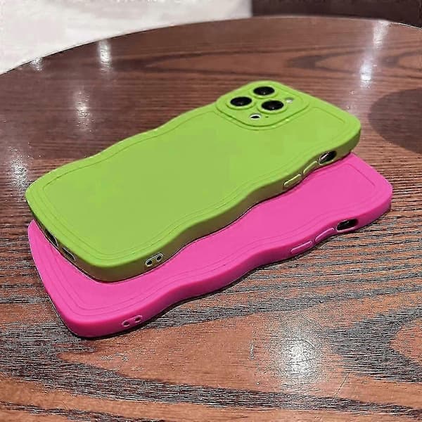 Söpö Candy Curly Wavy -puhelinkotelo iPhone 14 13 12 Pro Max Plus S... White For iPhone14 Pro Max
