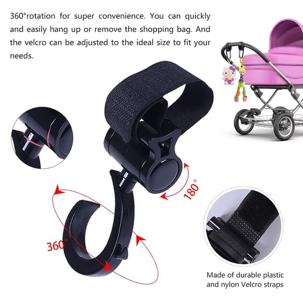 2026 latest explosion 4 stroller hooks clips stroller 360 degree rotating stroller shopping hooks