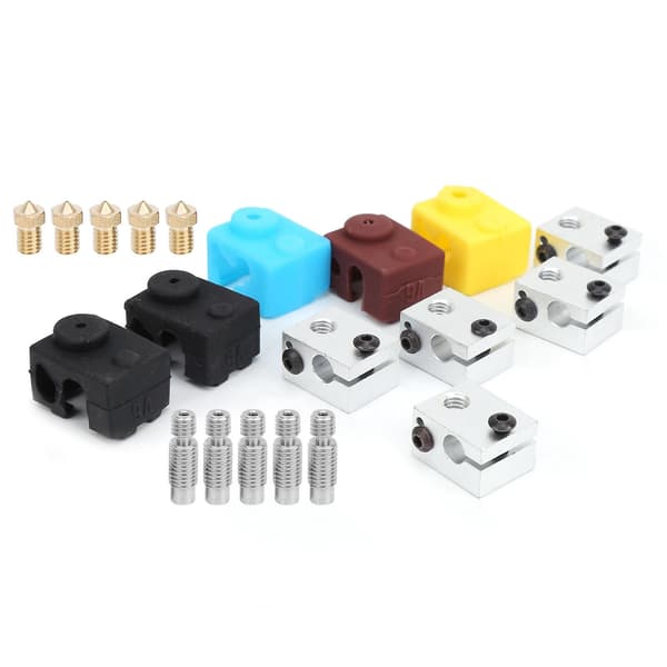 3D-skrivare värmeblock M6 extruderhalsrör munstycke silikonskyddssats för Makerbot MK7 MK8