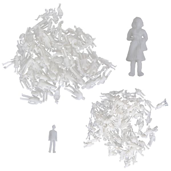 200 stk. miniature scener modelfigurer 1:100 1:200 skala til DIY-sæt