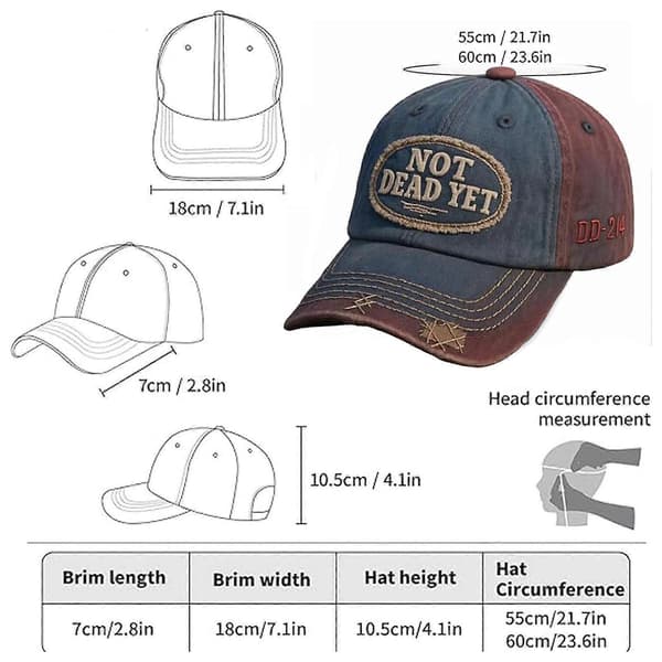Not Dead Yet Veterans Casual Hat for Men A