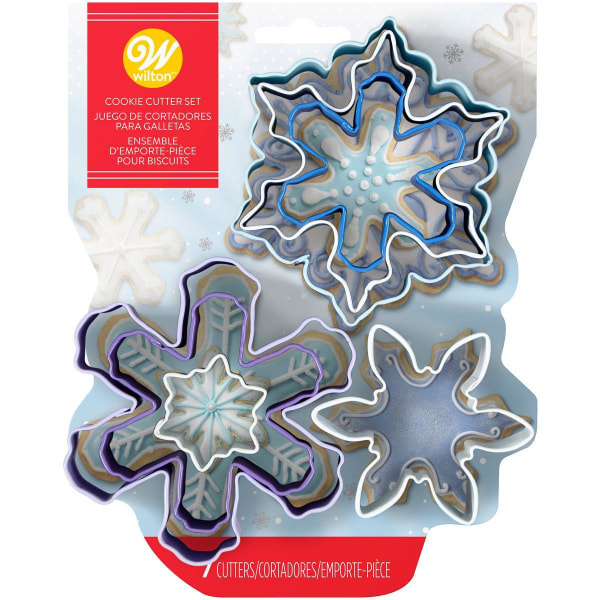Wilton Utstickare Snöflingor Snowflakes, 7 st Vit