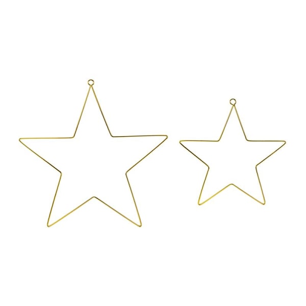 Metall Stjärnor Hängande Dekorationer Guld Guld