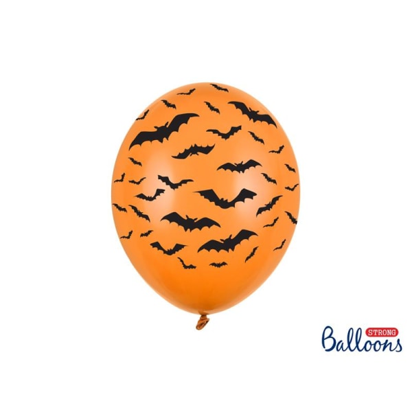 Ballonger 30cm, Fladdermöss, Orange- Halloween- PartyDeco Orange