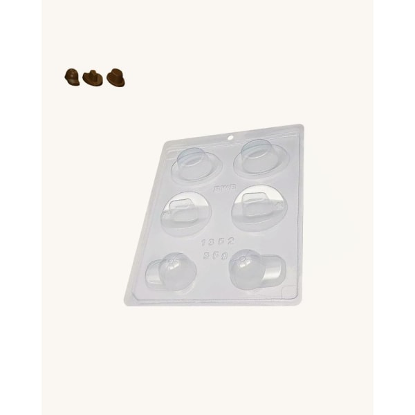 BWB Simple Mold - Chapéus 1352 - Pralinform Chokladform Keps Transparent