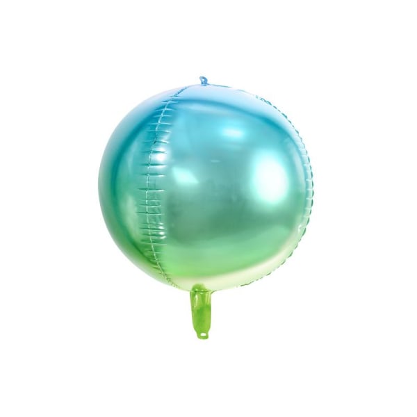 Folieballong Klot - Ombre Grön/Blå Grön