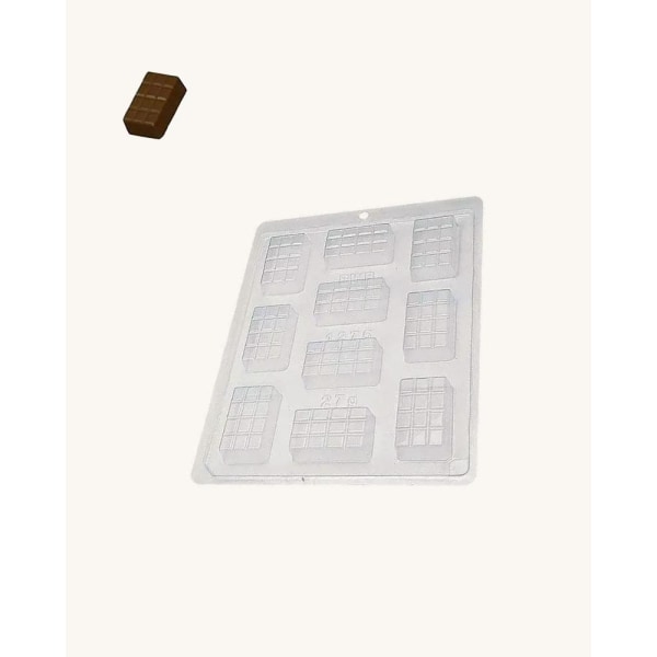 BWB 1275 - Pralinform Chokladform Liten Chokladkaka 12st - Simpl Transparent