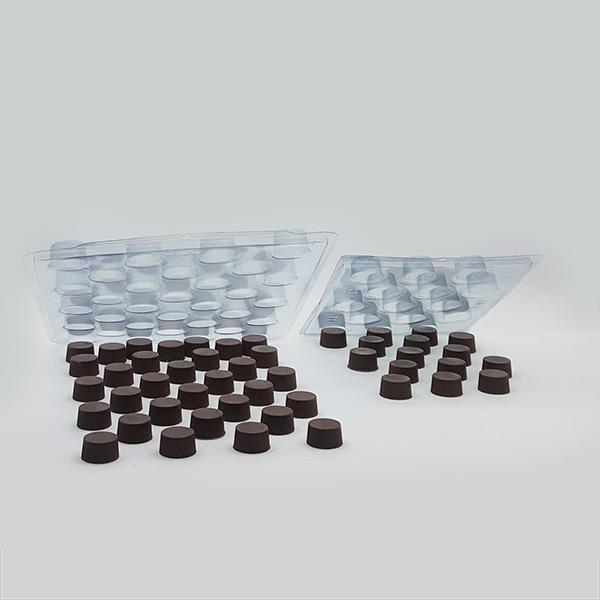 Pralinform Chokladform Runda Praliner 15st - BWB 08 Simple Mold Transparent
