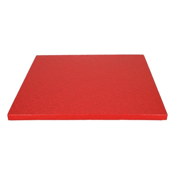 Tårtbricka Fyrkantig, Kvadratisk Röd 30,5cm  - FunCakes Röd