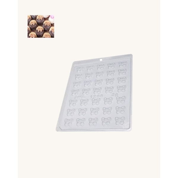 BWB Simple Mold - Lacinho 1286 - Pralinform Chokladform Rosetter Transparent