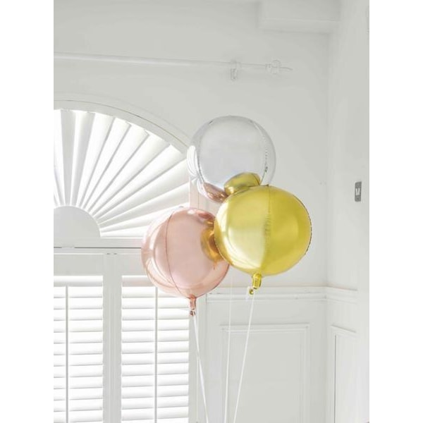 Roséguld Klotballong - Metallic Orb Balloon Rosa guld