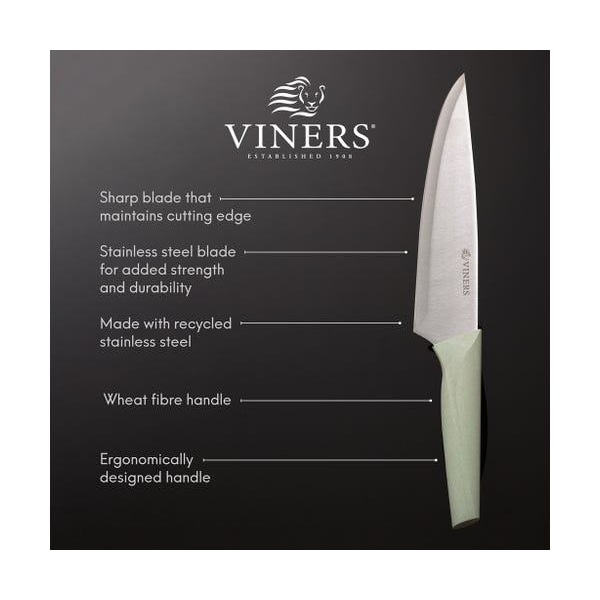 Viners® - Grönt Knivblock | ORGANIC GREEN Grön