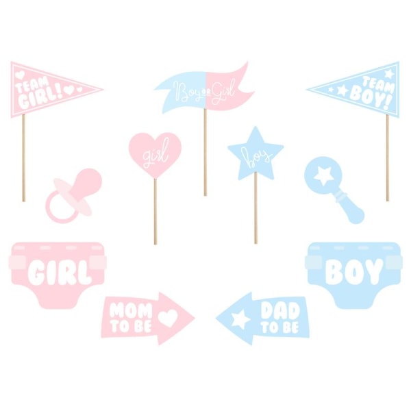 Photo Booth Prop - Gender Reveal Guld