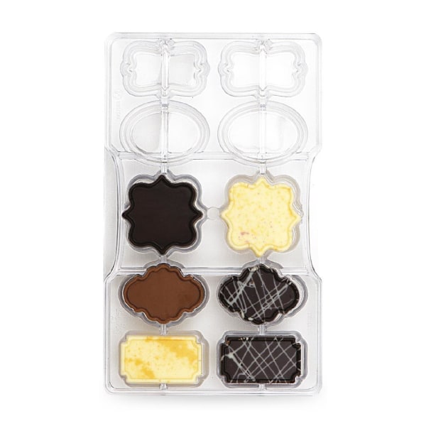 Chokladform Pralinform Tablett Plaketter Polykarbonat - Decora Transparent
