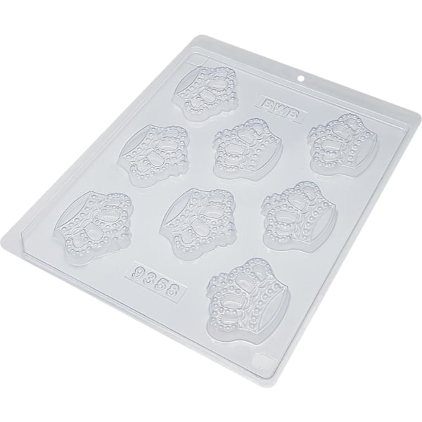 BWB Simple Mold - Coroa Da Rainha 9358 - Pralinform Chokladform Transparent