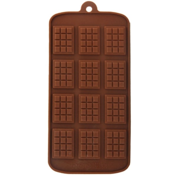 Mini-chokladkaka 12 Bitar Silikonform Chokladform Brun