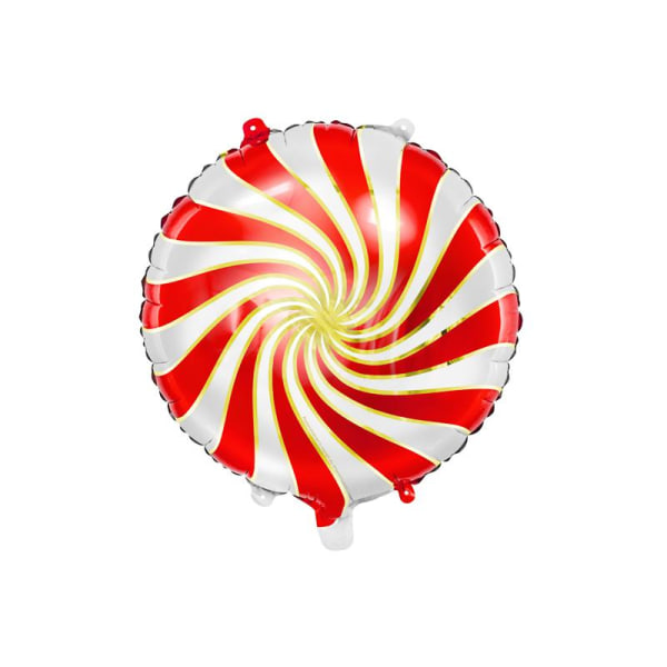 Folieballong Rund Candy, 45cm, Röd multifärg