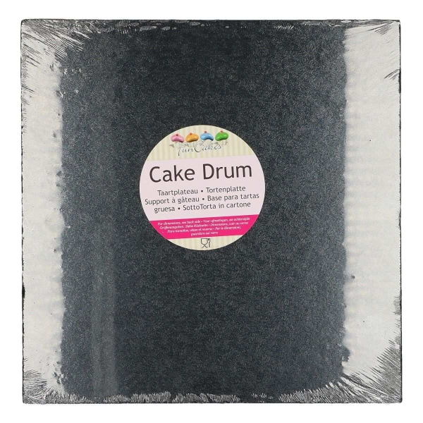 FunCakes Cake Drum Square 30,5cm -Black- Svart