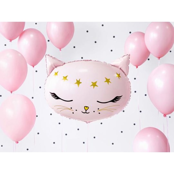 Folieballong Katt Rosa