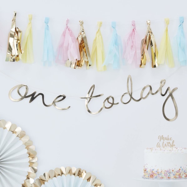 One Today Bunting Banner i Guld - Pick & Mix multifärg