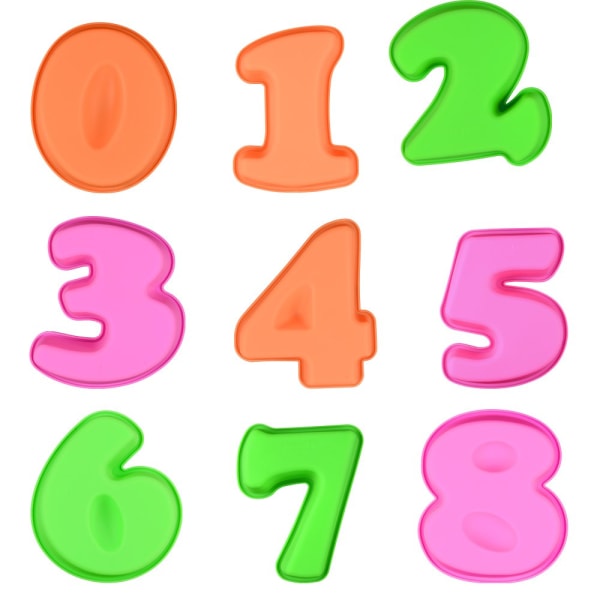 Siffran 6 Siffertårta Liten Sifferform Nummertårta multifärg