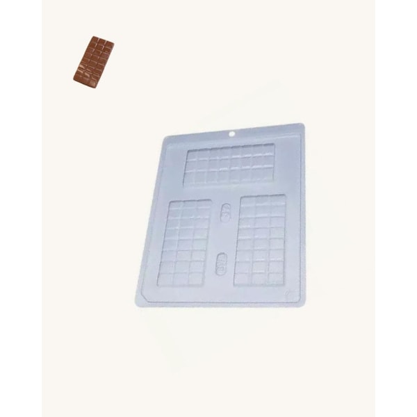 BWB Simple Mold - Tablete Grande 37 - Pralinform Chokladform Blo Transparent