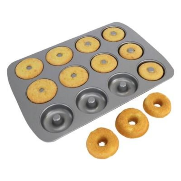 Bakplåt för Mini Munkar, 12 st - PME Minimunkar Donuts Donut Pan Silver