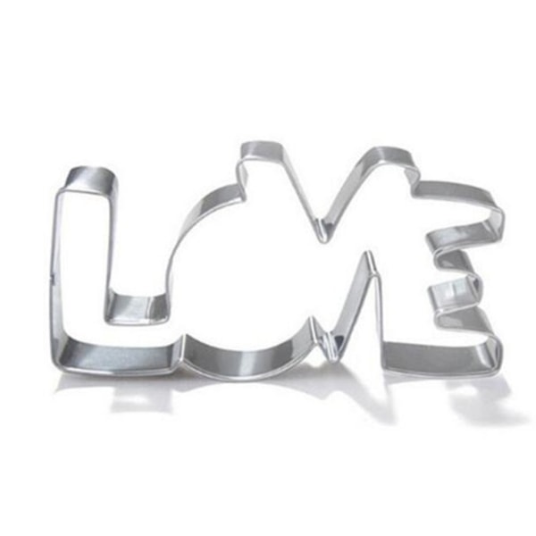 Love Kärlek Utstickare i Rostfritt Stål Silver