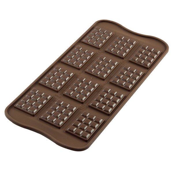 Silikonform små chokladkakor - Silikomart Brun