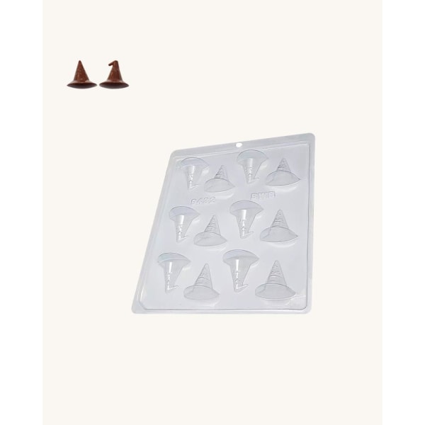 BWB Simple Mold - Chapéu De Bruxa 9432 - Pralinform Chokladform Transparent
