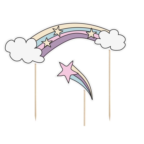 Cake Pics Toppers Tårtdekorationer - Make a wish - Unicorn multifärg