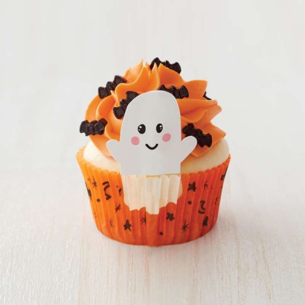 Cupcake Dekorations kit Spöke Halloween- Wilton Orange
