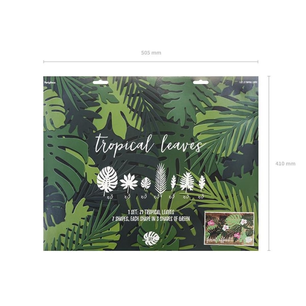 Dekorationer Aloha -  Tropiska Blad Grön