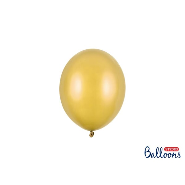 Starka Ballonger 12cm, Metallic guld Guld