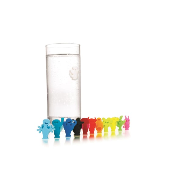 Glass Markers Party People set/12  -  Vacuvin multifärg