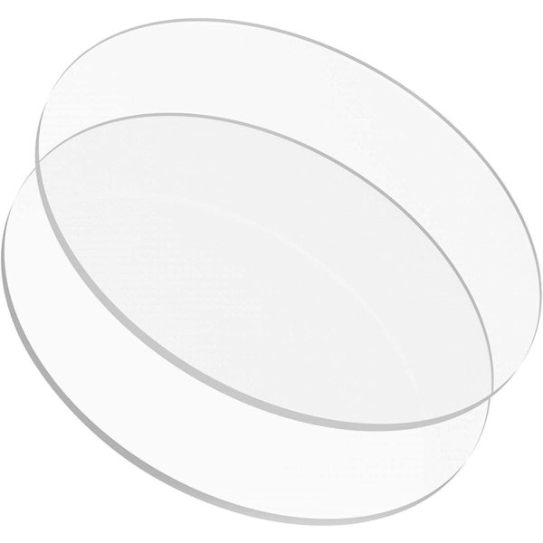 Acrylic Disc 25cm, 2-Pack Akrylskivor - Få perfekta kanter på Tå Transparent