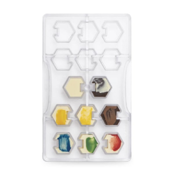 Choklad Pralinform Hexagon - Decora Transparent