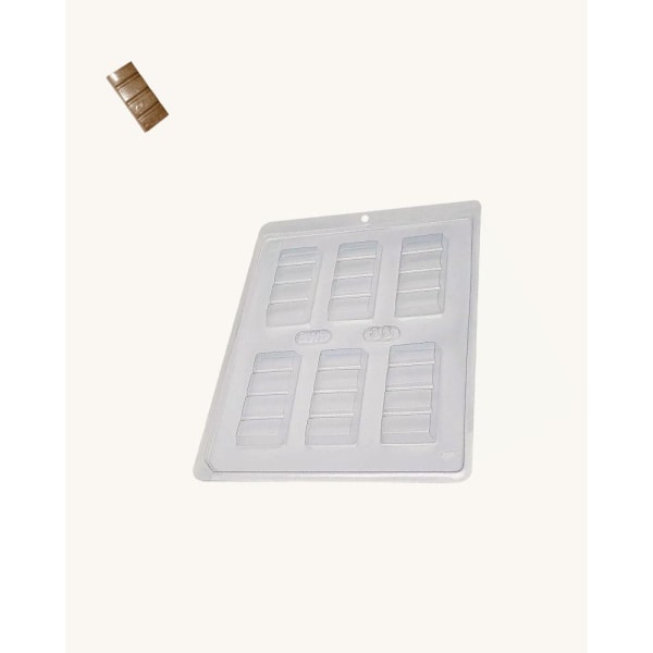BWB Simple Mold - Tablete Médio 36 - Pralinform Block Chokladfor Transparent