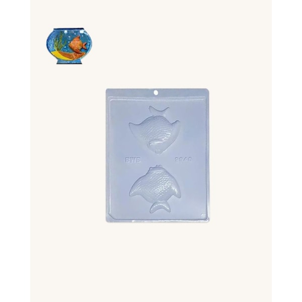 BWB Simple Mold -  9940 - Pralinform Fiskar Chokladform Transparent