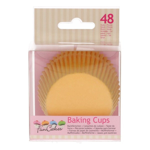 Muffinsformar Gula 48st- Funcakes Gul