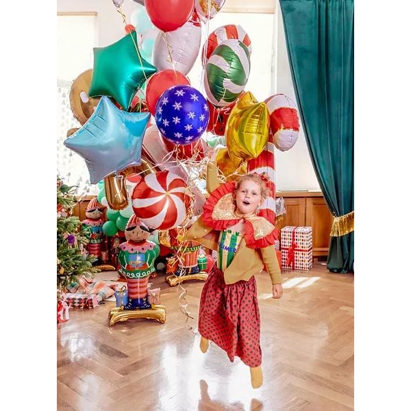 Ballonger- Merry Christmas Jul 30cm 6-pack multifärg