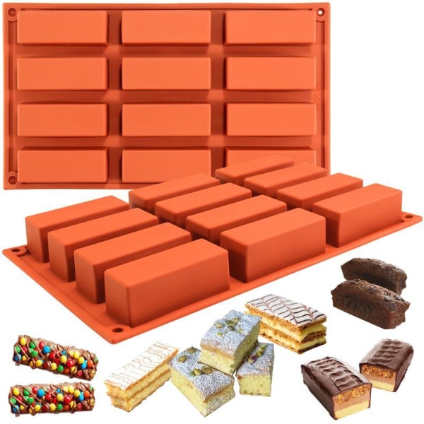 Mini Praliner 12st Rektangulära Chokladform Silikonform | Mousse Vit