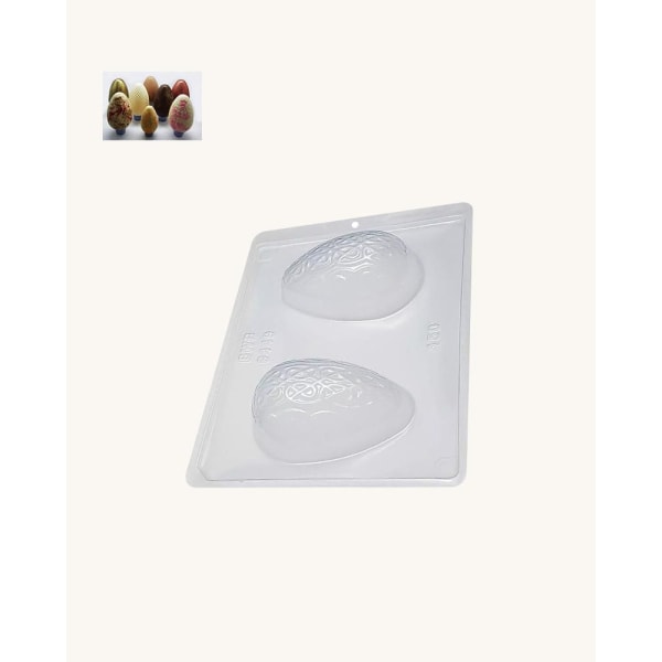 BWB Special 3-Part Mold - 9449 Ovo Texturizado Tecelão 150g - Pr Transparent